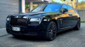 Black 2015 Rolls-Royce Ghost EWB, front three-quarter exterior view